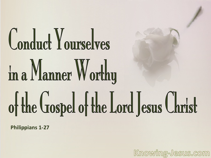 Philippians 1:27  Conduct Yourselves In A Worthy Manner (pink)